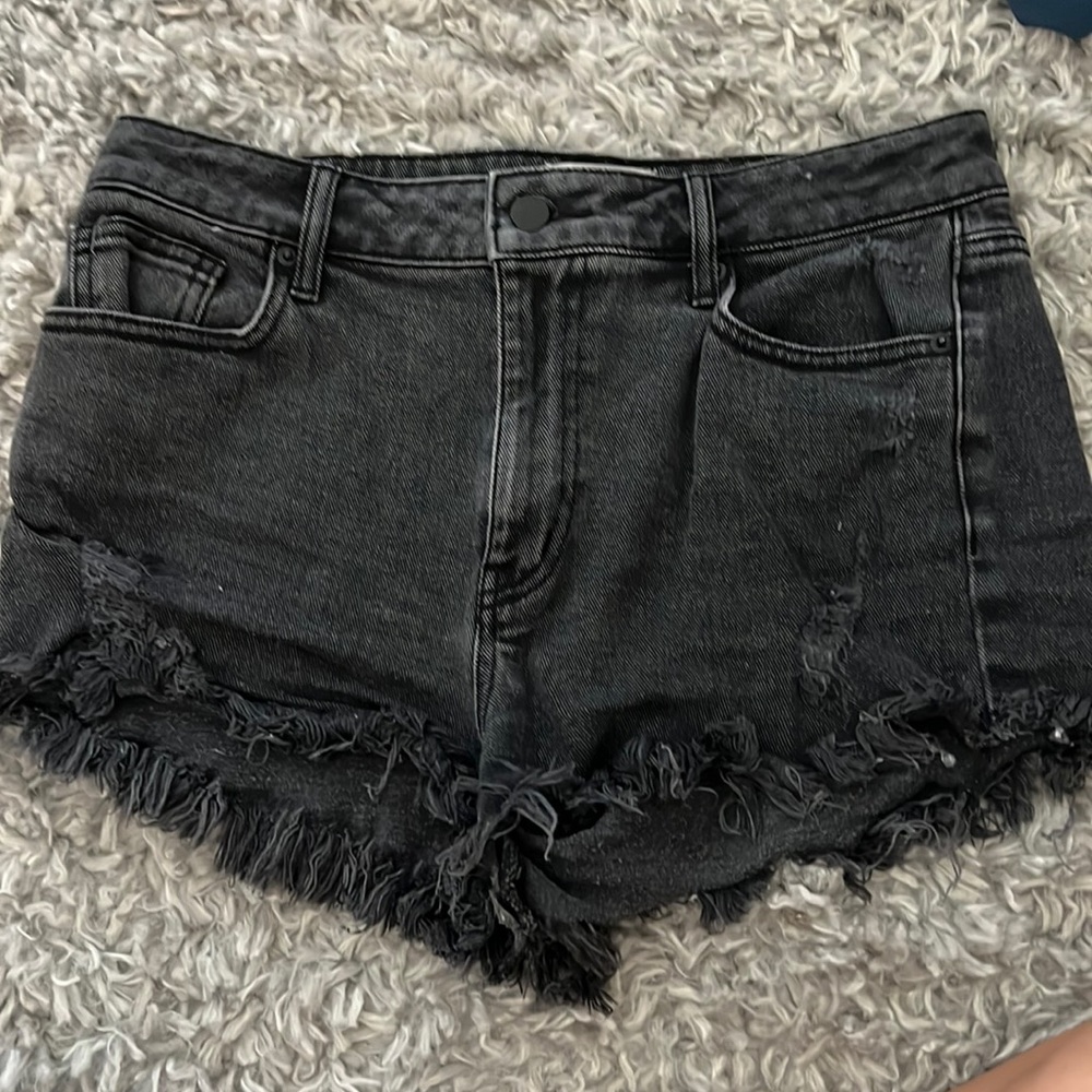 Black Jean Shorts